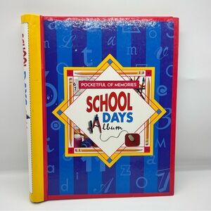 School Memories book album Kinder to High School 13" Pocketful of Memories 1998